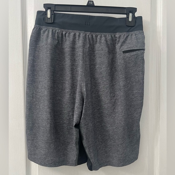 Lululemon T.H.E. Short *Linerless 9" Heathered Texture Printed Greyt Deep Coal - Picture 9 of 14